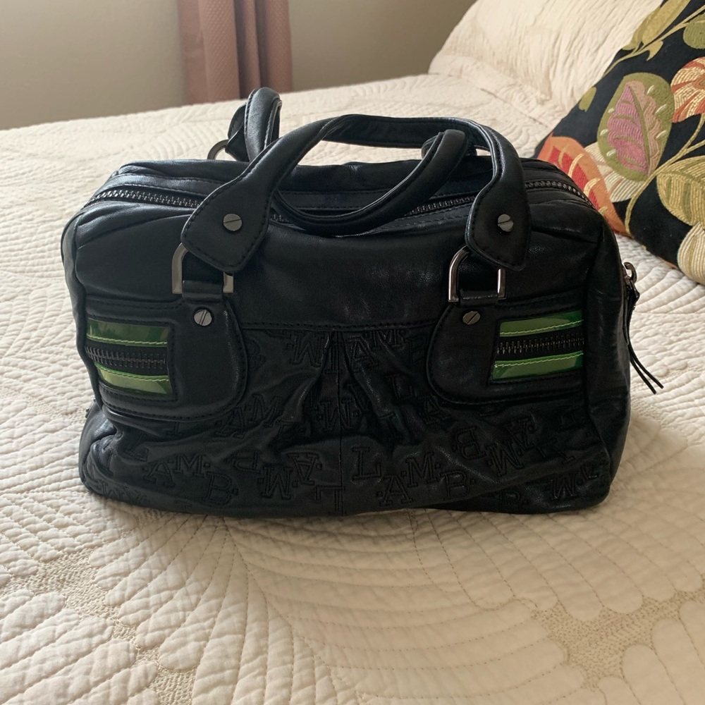 LAMB black leather handbag